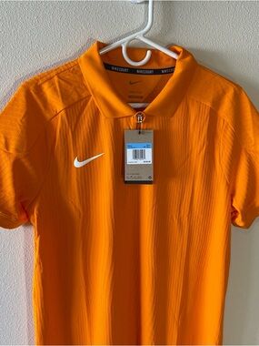 Nike Court 1/4 Zip Orange Tennis Polo Shirt HQ0792-873 $105 - Medium Tall